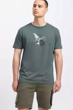 Футболка с принтом Kaft, зеленый