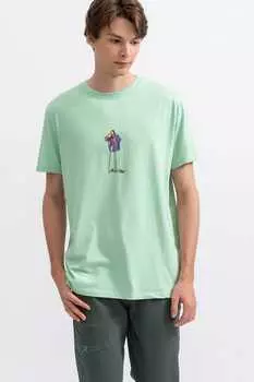 Футболка с принтом Kaft, зеленый