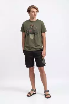 Футболка с принтом Kaft, зеленый