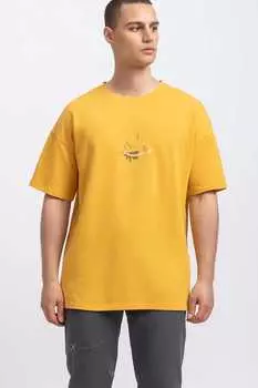 Футболка с принтом Kaft, желтый