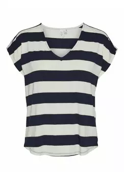 Футболка с принтом KAISA Vero Moda, темно-синий