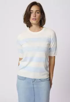 Футболка с принтом KALIZZA STRIPED Kaffe, кремовый