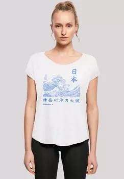 Футболка с принтом KANAGAWA WELLE JAPAN COLOR F4NT4STIC, белый