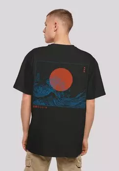 Футболка с принтом KANAGAWA WELLE JAPAN F4NT4STIC, цвет schwarz