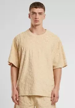 Футболка с принтом Karl Kani, бежевый
