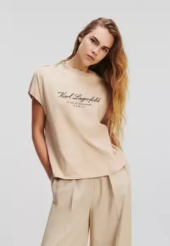 Футболка с принтом KARL LAGERFELD