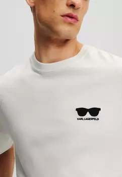 Футболка с принтом KARL LAGERFELD, белый
