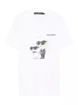 Футболка с принтом KARL LAGERFELD, белый