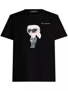 Футболка с принтом KARL LAGERFELD, черный