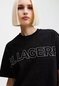 Футболка с принтом Karl Lagerfeld Jeans, черный