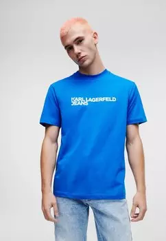 Футболка с принтом Karl Lagerfeld Jeans, синий