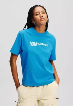Футболка с принтом Karl Lagerfeld Jeans, синий