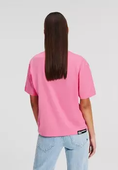 Футболка с принтом Karl Lagerfeld, светло-розовый