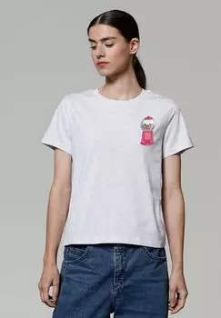 Футболка с принтом KAUGUMMIAUTOMAT watapparel, светло-серый