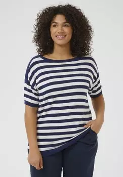 Футболка с принтом KCREGITTA Kaffe Curve, светло-голубой