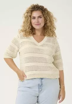 Футболка с принтом KCTENESA Kaffe Curve, бежевый