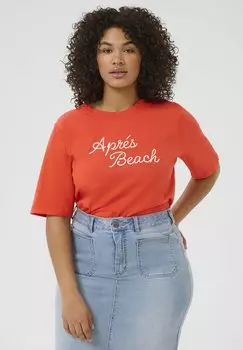 Футболка с принтом KCVIOLA Kaffe Curve, красный