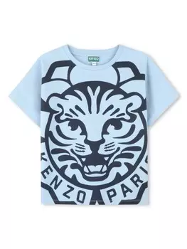 Футболка с принтом Kenzo Kids, синий