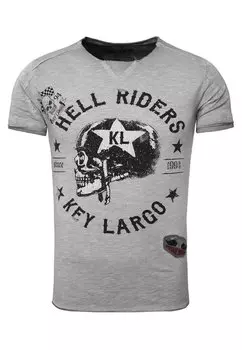 Футболка с принтом Key Largo, серый