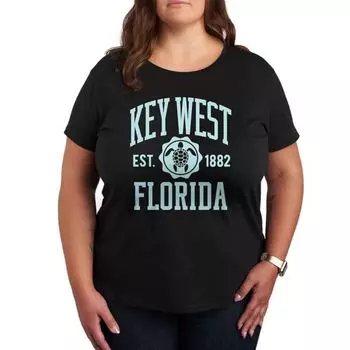 Футболка с принтом Key West в спортивном стиле Unbranded, черный