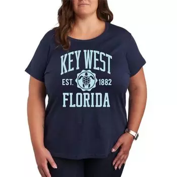 Футболка с принтом Key West в спортивном стиле Unbranded, синий