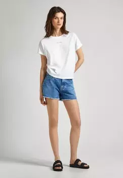 Футболка с принтом Keyra Pepe Jeans, белая