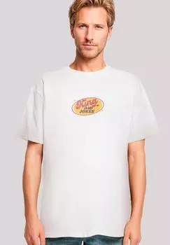 Футболка с принтом KING OF DAD JOKES WITZIGES VATERTAGS F4NT4STIC, белый