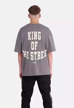 Футболка с принтом KING OF THE STREET BACK KOQS, цвет castlerock