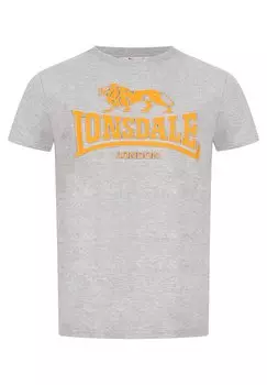 Футболка с принтом KINGSWOOD Lonsdale, цвет marl grey yellow