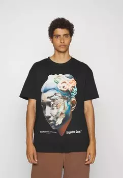 Футболка с принтом KINTSUGI UNISEX Forgotten Faces, черный