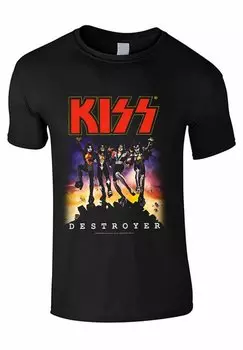 Футболка с принтом KISS DESTROYER ALBUM rockshirts, цвет black