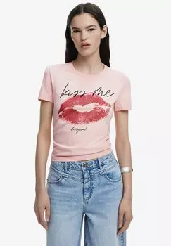 Футболка с принтом KISS ME Desigual, красный