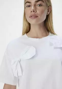 Футболка с принтом KLARA OW BOW Object, белый