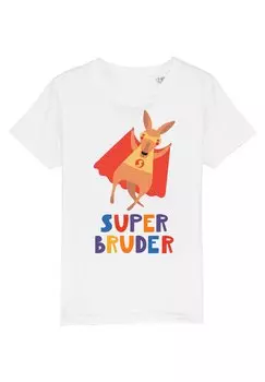 Футболка с принтом KNGURU SUPERBRUDER Watapparel, цвет white