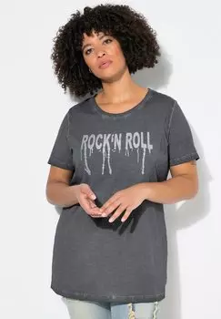 Футболка с принтом KOMFORT FIT ROCK N ROLL Angel of Style, серый