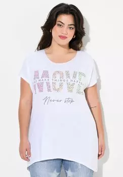 Футболка с принтом KOMFORT FIT ZIERSTEINCHEN SCHRIFTZUG Angel of Style, белый