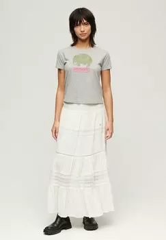 Футболка с принтом KOMODO HATHI Superdry, светло-серый