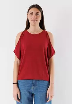 Футболка с принтом KONTATTO, красный