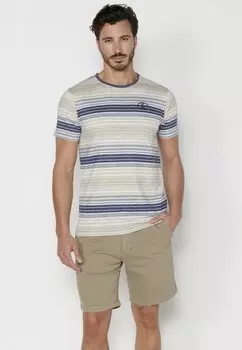 Футболка с принтом Koroshi, бежевый