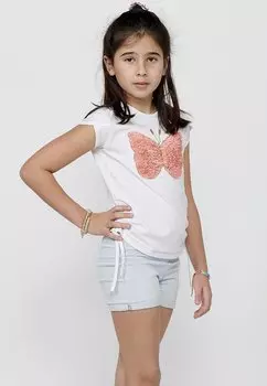 Футболка с принтом Koroshi, бланко белая