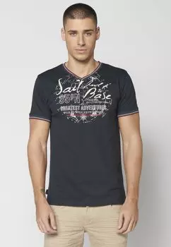 Футболка с принтом Koroshi, темно-синий