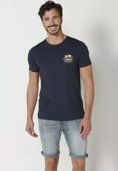 Футболка с принтом Koroshi, темно-синий