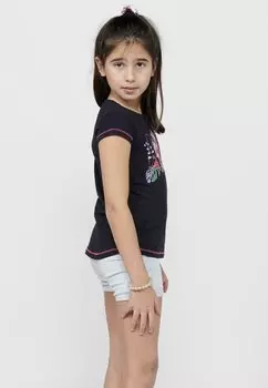 Футболка с принтом Koroshi, темно-синяя