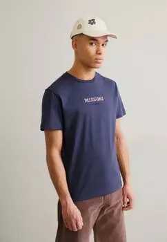 Футболка с принтом КОРОТКИЙ РУКАВ Missoni, темно-синий