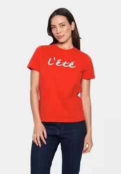 Футболка с принтом KORTNEA Saint Tropez, красный