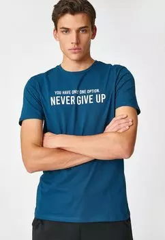 Футболка с принтом Koton, синий