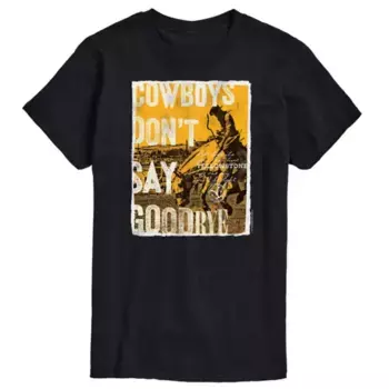 Футболка с принтом "Ковбои Йеллоустона не прощаются" мужская Licensed Character, черный