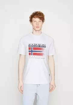 Футболка с принтом Kreis Lapis Napapijri, цвет bright white