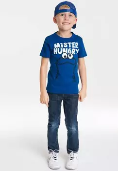 Футболка с принтом Krmelmonster Mr. Hungry LOGOSHIRT, синий