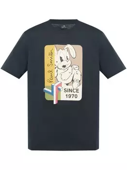 Футболка с принтом кролика 1970 года PS Paul Smith, черный
